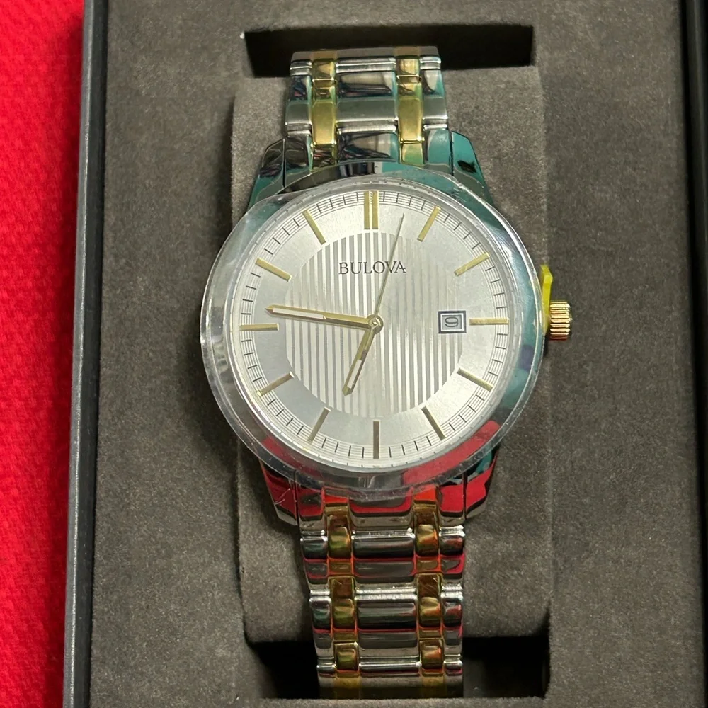Bulova Men's Two-Tone Classic Stainless Steel Watch -‎ 98B263 New With Tags